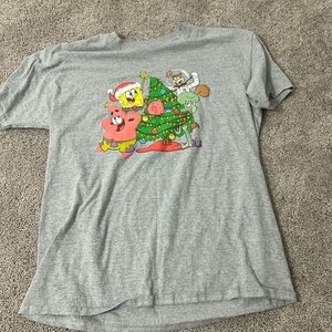 SpongeBob Christmas gray T-shirt kids large
